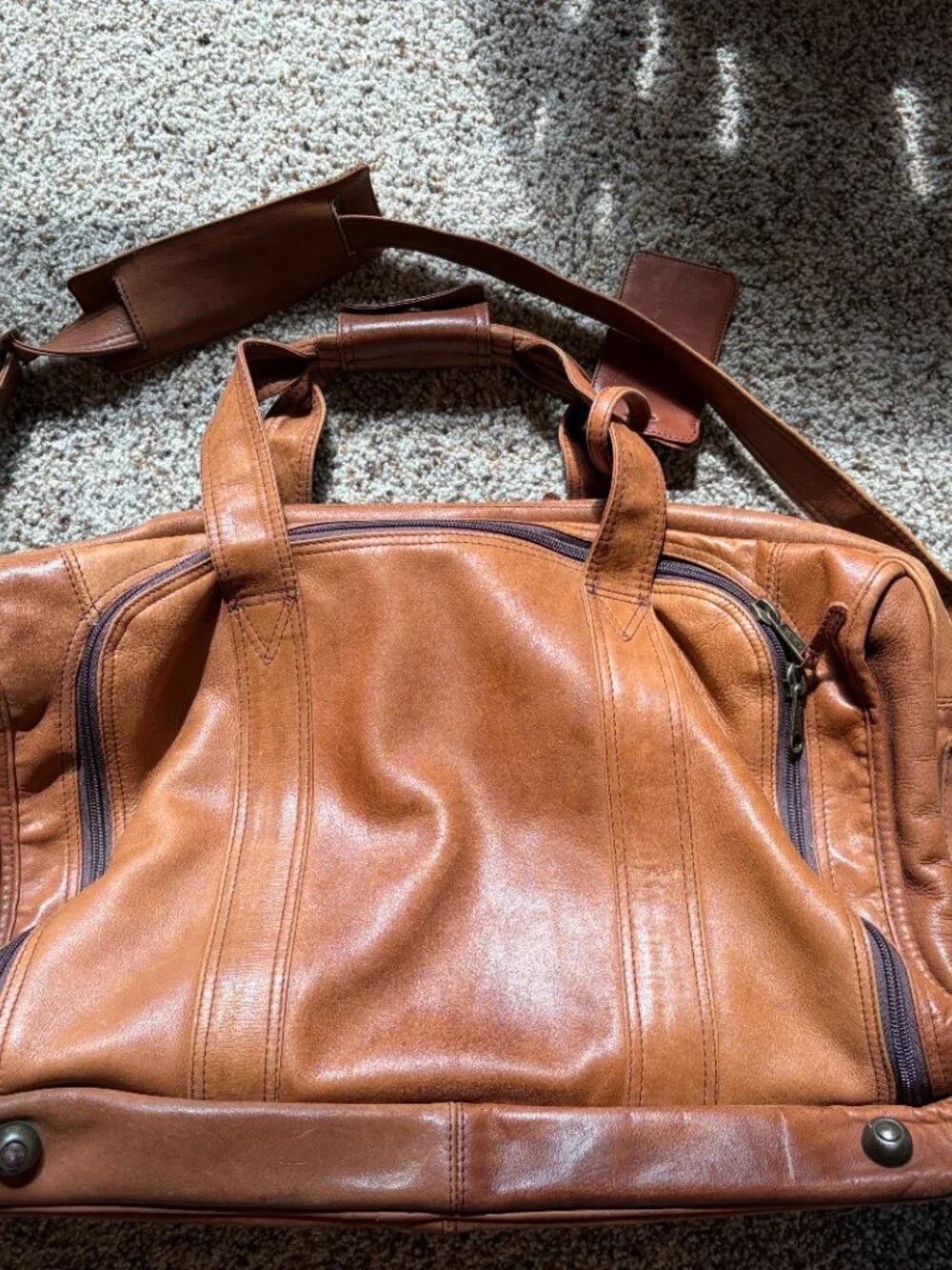 RARE Vintage Tumi Leather Duffle Bag